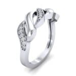 Pave Plume Diamond Ring (0.11 CTW) Perspective View