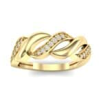 Pave Plume Diamond Ring (0.11 CTW) Top Dynamic View