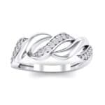 Pave Plume Diamond Ring (0.11 CTW) Top Dynamic View