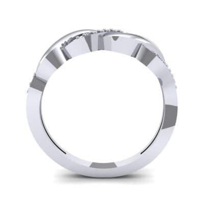 Pave Plume Emerald Ring (0.11 CTW) Side View