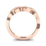 Pave Plume Emerald Ring (0.11 CTW) Side View
