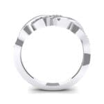 Pave Plume Emerald Ring (0.11 CTW) Side View