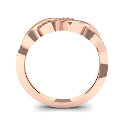 Pave Plume Ruby Ring (0.11 CTW) Side View