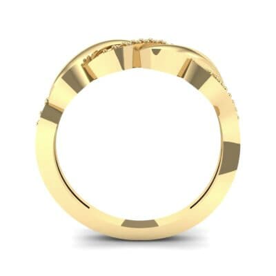 Pave Plume Ruby Ring (0.11 CTW) Side View