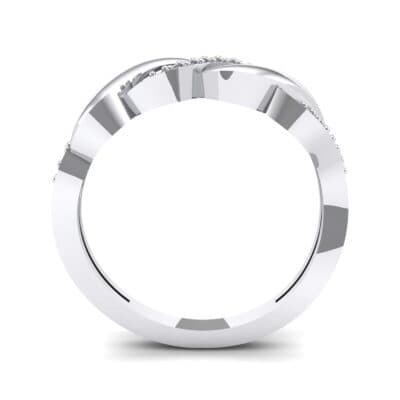 Pave Plume Ruby Ring (0.11 CTW) Side View