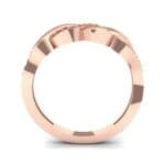 Pave Plume Blue Sapphire Ring (0.11 CTW) Side View