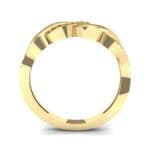 Pave Plume Blue Sapphire Ring (0.11 CTW) Side View