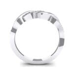 Pave Plume Diamond Ring (0.11 CTW) Side View