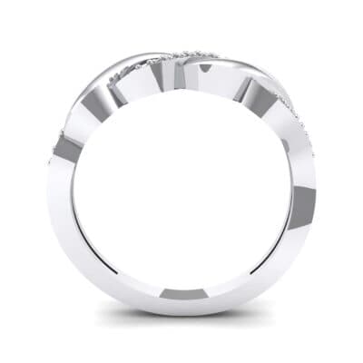 Pave Plume Diamond Ring (0.11 CTW) Side View