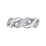 Pave Plume Diamond Ring (0.11 CTW) Top Flat View