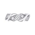 Pave Plume Diamond Ring (0.11 CTW) Top Flat View