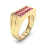 Inset Signet Ruby Ring (0.72 CTW) Perspective View