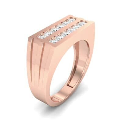 Inset Signet Diamond Ring (0.72 CTW) Perspective View