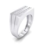 Inset Signet Diamond Ring (0.72 CTW) Perspective View