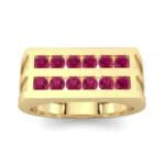 Inset Signet Ruby Ring (0.72 CTW) Top Dynamic View