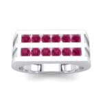 Inset Signet Ruby Ring (0.72 CTW) Top Dynamic View