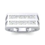 Inset Signet Diamond Ring (0.72 CTW) Top Dynamic View