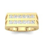Inset Signet Diamond Ring (0.72 CTW) Top Dynamic View