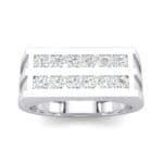 Inset Signet Diamond Ring (0.72 CTW) Top Dynamic View