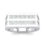 Inset Signet Diamond Ring (0.72 CTW) Top Dynamic View