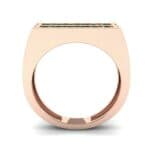 Inset Signet Emerald Ring (0.72 CTW) Side View
