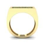 Inset Signet Emerald Ring (0.72 CTW) Side View