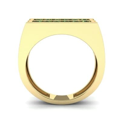 Inset Signet Emerald Ring (0.72 CTW) Side View