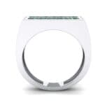 Inset Signet Emerald Ring (0.72 CTW) Side View