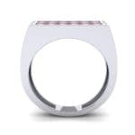 Inset Signet Ruby Ring (0.72 CTW) Side View