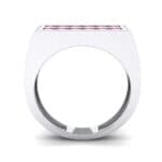 Inset Signet Ruby Ring (0.72 CTW) Side View