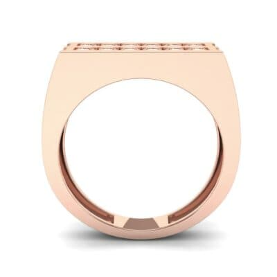 Inset Signet Diamond Ring (0.72 CTW) Side View