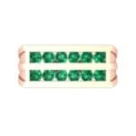 Inset Signet Emerald Ring (0.72 CTW) Top Flat View