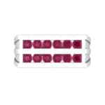 Inset Signet Ruby Ring (0.72 CTW) Top Flat View