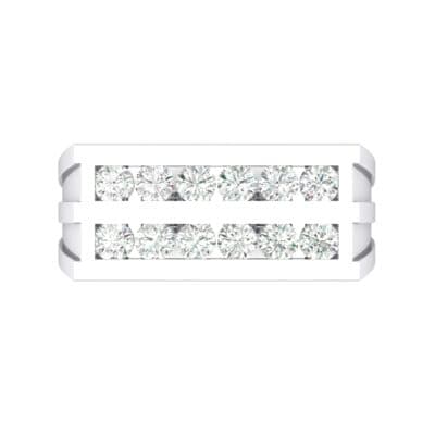 Inset Signet Diamond Ring (0.72 CTW) Top Flat View