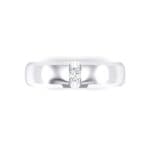 Solitaire Wedge Crystal Ring (0.06 CTW) Top Flat View