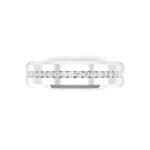 Channel-Set Line Crystal Ring (0.3 CTW) Top Flat View
