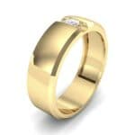 Wide Solitaire Wedge Diamond Ring (0.14 CTW) Perspective View