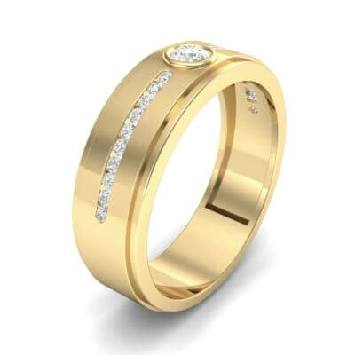 Channel Detail Solitaire Diamond Ring (0.32 CTW) Perspective View