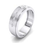 Channel Detail Solitaire Crystal Ring (0.32 CTW) Perspective View