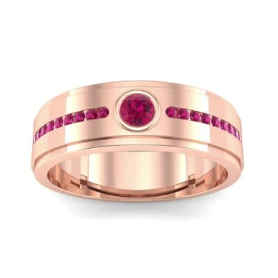 Channel Detail Solitaire Ruby Ring (0.32 CTW) Top Dynamic View