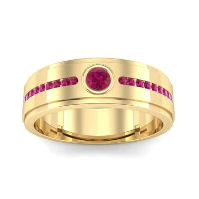 Channel Detail Solitaire Ruby Ring (0.32 CTW) Top Dynamic View