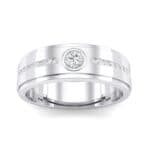 Channel Detail Solitaire Crystal Ring (0.32 CTW) Top Dynamic View