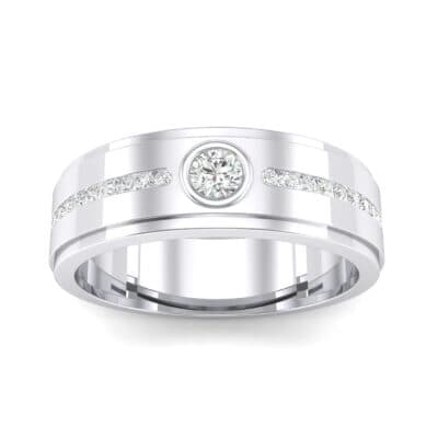 Channel Detail Solitaire Crystal Ring (0.32 CTW) Top Dynamic View