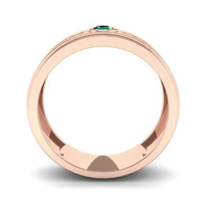 Channel Detail Solitaire Emerald Ring (0.32 CTW) Side View