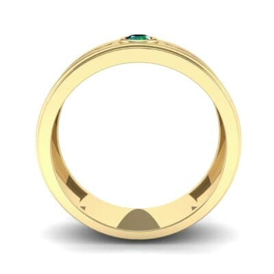 Channel Detail Solitaire Emerald Ring (0.32 CTW) Side View