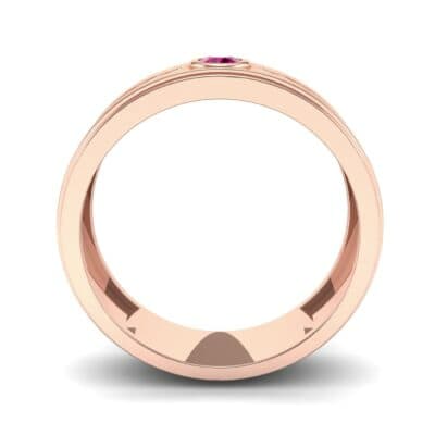Channel Detail Solitaire Ruby Ring (0.32 CTW) Side View