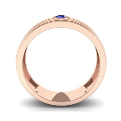 Channel Detail Solitaire Blue Sapphire Ring (0.32 CTW) Side View