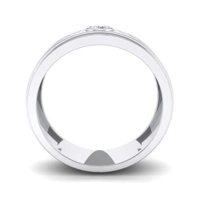 Channel Detail Solitaire Crystal Ring (0.32 CTW) Side View