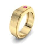 Single Stone Plateau Ruby Ring (0.12 CTW) Perspective View