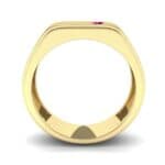 Single Stone Plateau Ruby Ring (0.12 CTW) Side View